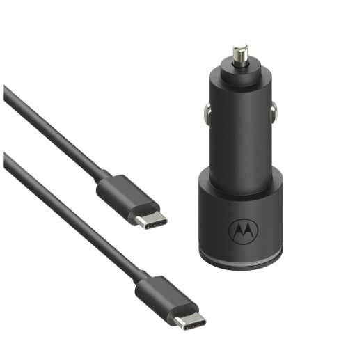 Motorola 45W USB-C Car Charger with USB-C to USB-C Cable