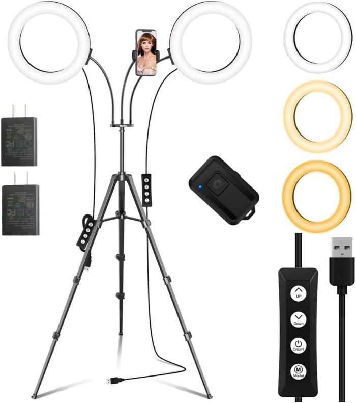 61HNKcOiE7L._AC_UF894,1000_QL80_ Aro de luz LED Supersonic 8" - Imagen 1