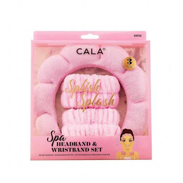 Cala Set De Diadema y Muñequeras Color Rosado
