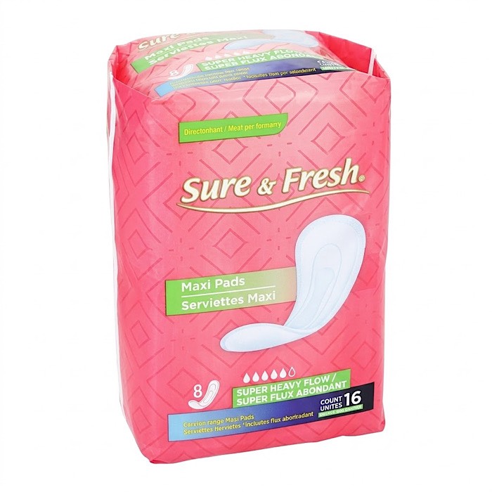 TOALLAS SANITARIAS SURE & FREE X 16 Sure & Fresh Toallas Sanitarias Maxi (16 Unidades) - Imagen 1